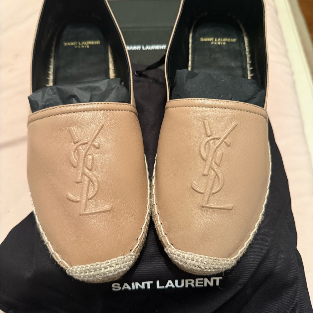 Saint Laurent Tan Espadrilles